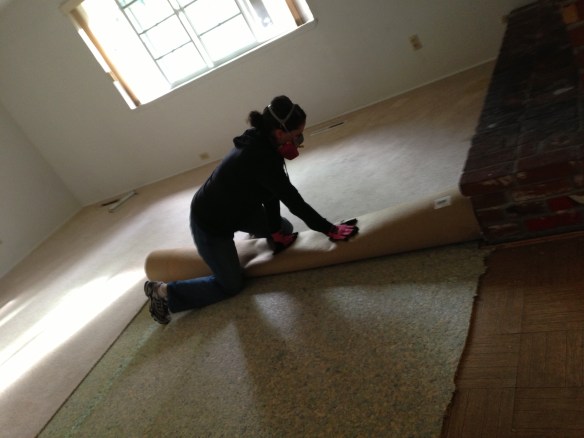 ripping up carpet